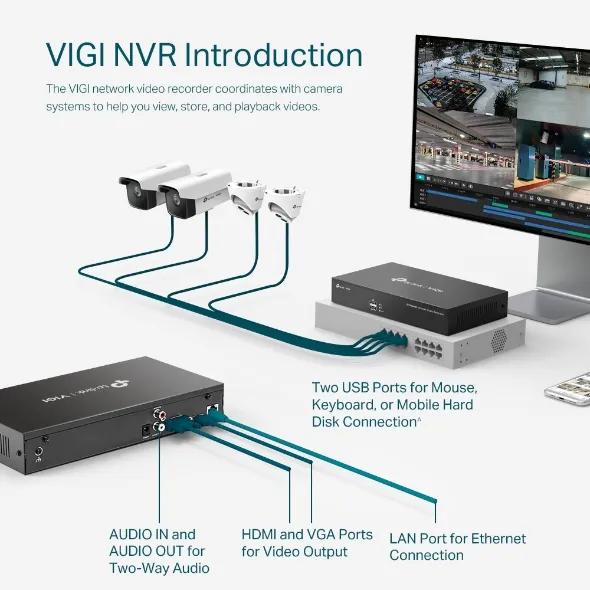 Grabador De Video Tp Link En Red De 8 Canales Vigi Nvr1008H