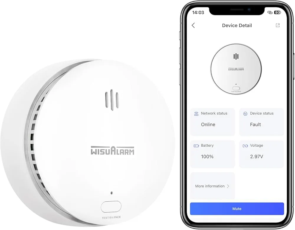 Detector De Humo Wifi WisuAlarm