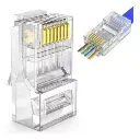 Conector Rj45 Cat6 Gold Plated 3U X10 Unidades