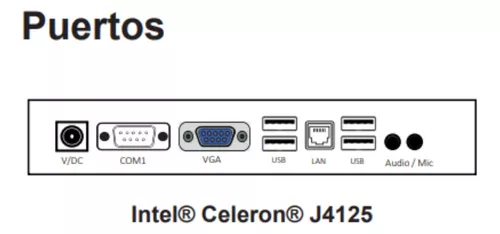 Equipo Post SAT N140 Celeron J4125 Ram8 Solido 256 15.6 Tocuh