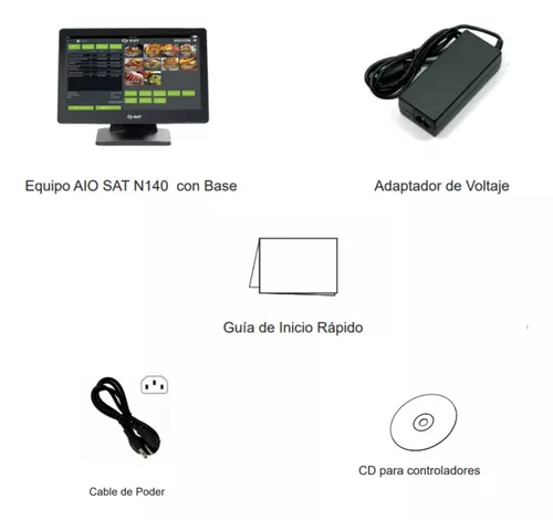 Equipo Post SAT N140 Celeron J4125 Ram8 Solido 256 15.6 Tocuh