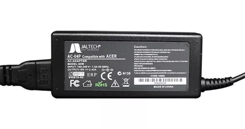 Cargador Premiun Acer 19V 3.42 Am Punta Delgada