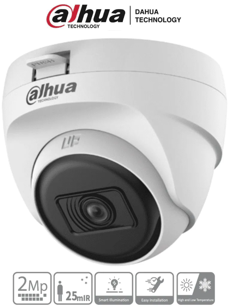 Cámara Domo Dahua Dh-Hac-T1a21n-U-A-0280B 2Mp 2.8Mm Audio