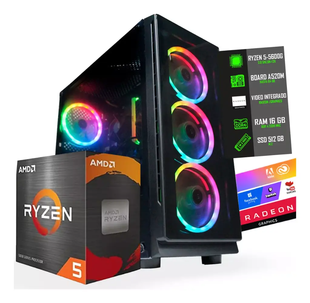 Torre Core i5-12400 Ram16 Solido512 M.2