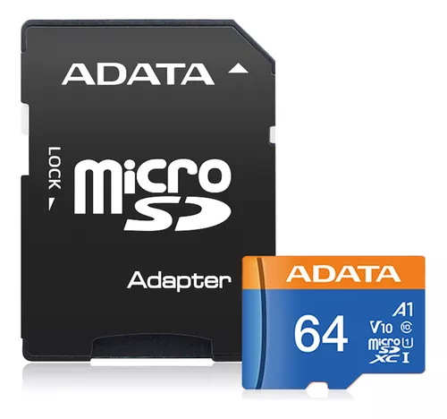 Memoria Micro SD Adata 64GB Clase 10 Ausdx64guicl10a1-Ra1
