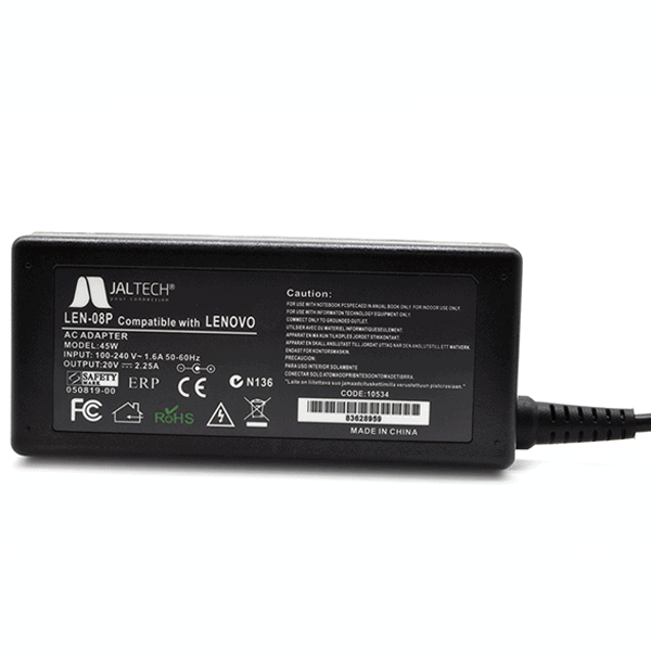 Cargador Premium Lenovo Cuadrado 20V 3.25A