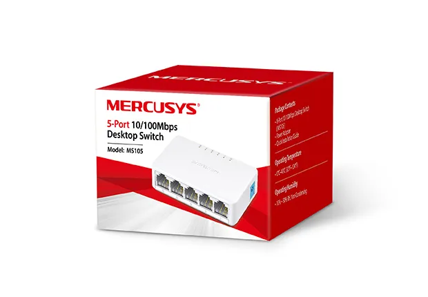 Switch 5 Puertos Mercusys 10/100 Ms105