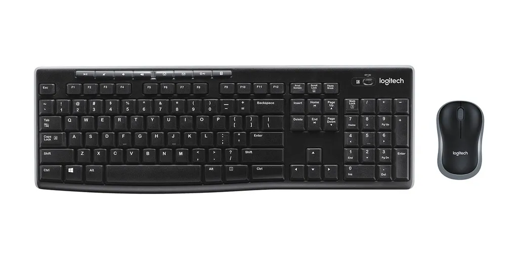 Combo Teclado Mouse Logitech Mk270 Inal_¡mbrico Negro