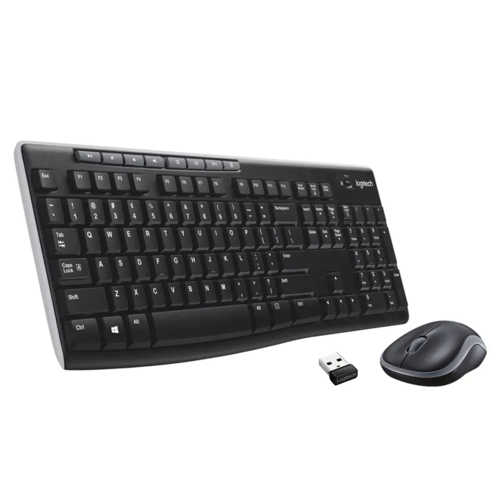 Combo Teclado Mouse Logitech Mk270 Inal_¡mbrico Negro
