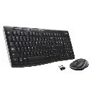 Combo Teclado Mouse Logitech Mk270 Inal_¡mbrico Negro