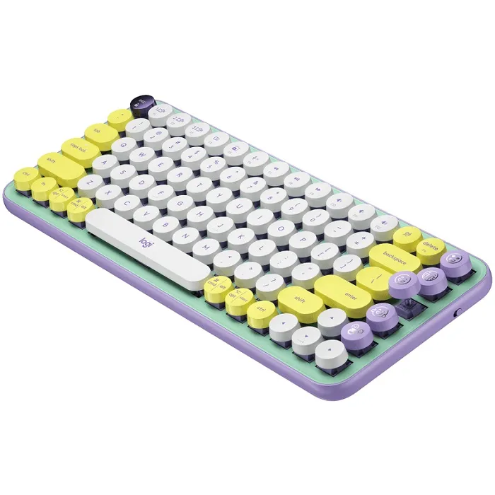 Teclado Logitech Pop Lila Inalamabrico