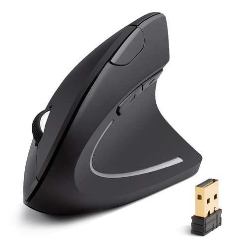 Mouse Ergonomico Recargable J&R Negro