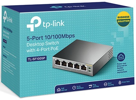 Tp-Link Switcvh 5 Puertos 10/100 Poe Tl-Sf1005p