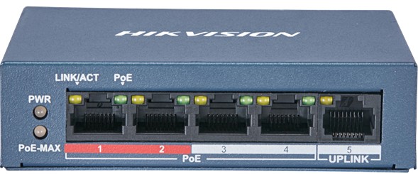 Switch 4 Puerto Poe Hikvision Ds-3E0105P-E/M