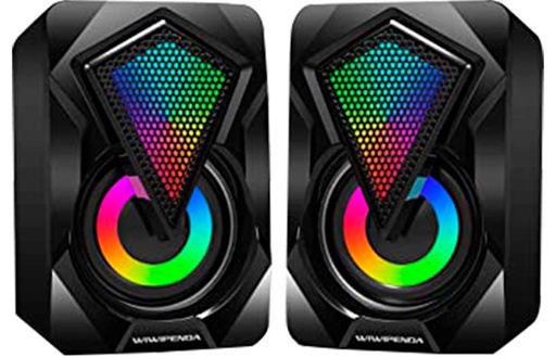 [11066] Parlantes Usb Rgb Para Pc X2