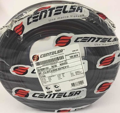 [00-22181] Cable Duplex #18 300V Negro Cent X Metros