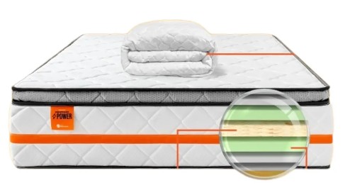 [90086571] Combo Colchon Power Cromo Pro 100+Protector