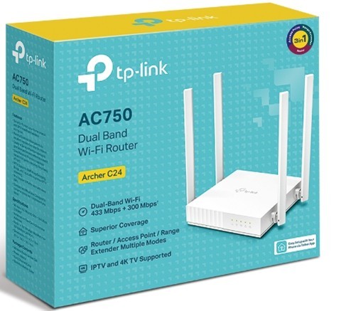 [6935364089474] Tp Link Router Archer C24 Ac750 Banda Dual