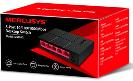 [845973099619.] Switch Mercusys Giga 5 Puertos Ms105G