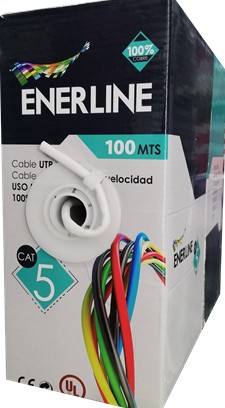 [UTPCAT5E100BC.] Cable Utp Cat5 Interior Enerline 100Mts