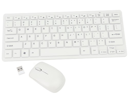 [11310] Combo Tecla Y Mouse Slim Blanco