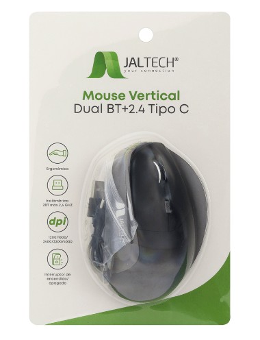 [80404] Mouse Vertical Dual Bt + Usb Jaltech