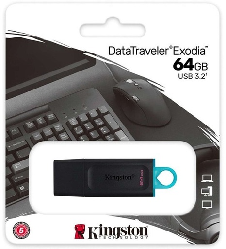 [740617309829] Memoria Usb Kingston Datatraveler Exodia 64Gb