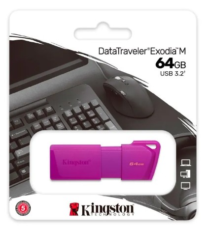 [740617336290] Memoria Usb 64 Gb Kingston Morada 3.2