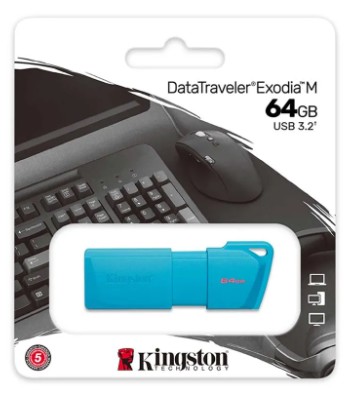 [740617336306] Memoria Usb 64Gb Kingston Azul Exodia 3.2