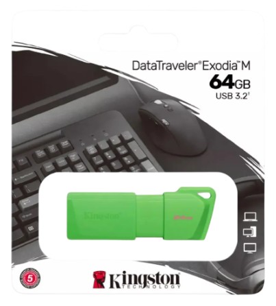 [740617336283] Memoria Usb Kingston 64 Gb Verde 3.2
