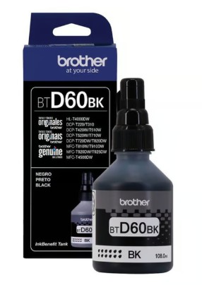 [012502650386] Tinta Brother Original Negra Btd60
