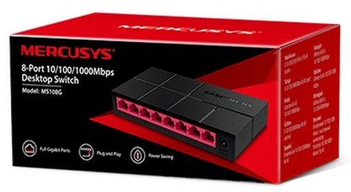 [845973099626] Switch 8 Puertos Giga Mercusys Ms108G Plastico