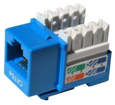 [NJA5E-0500] Jack Cat 5E Utp Azul