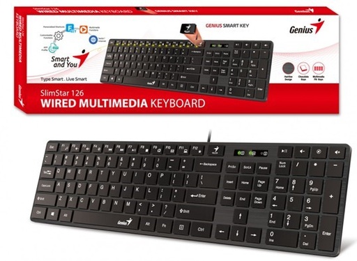 [4710268257943] Teclado Genius Slimstar 126 Usb