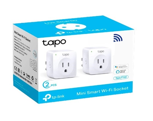 [840030700484] Tp Link Mini Enchufe Inteligente Wi-Fi Por 2 Tapo P100