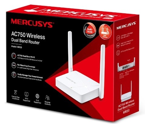 [849439000652] Router Mercusys Ac750 2 Antenas Mr20