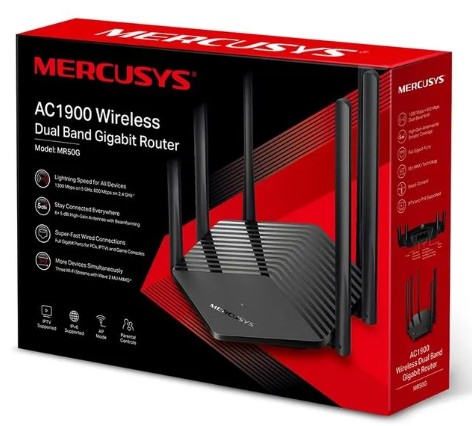 [840030702457] Router Mercusys Ac1900 5 Antenas Mr50g