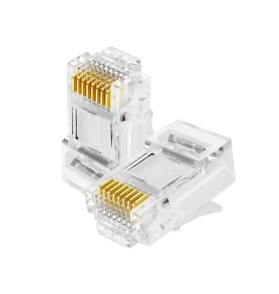 [RJ45-CAT6] Conector Rj45 Cat6 Gold Plated 3U X10 Unidades