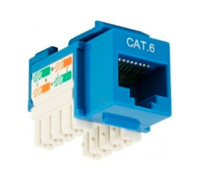 [KEYSTONEJACKCAT6-A] Jack Rj45 Cat6 Color Azul